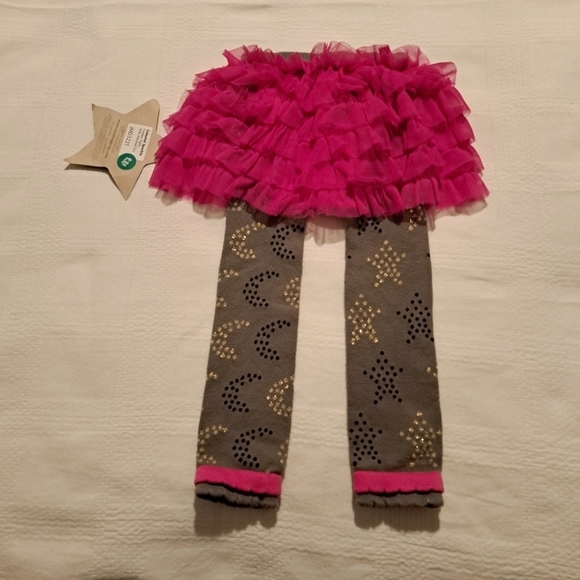 Luna Leggings girls 6-24 months Celestial Sparkle footless tights with tutu - Picture 3 of 7